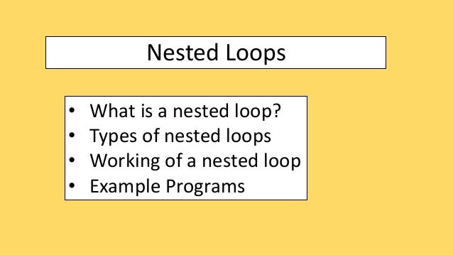 Nested Loops Demystified
